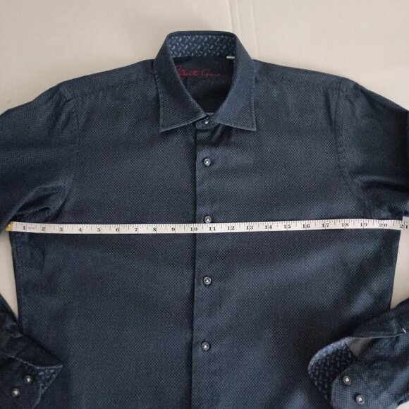 Robert Graham Boys Cotton Blue White Dot Button Down Shirt  Size XL 18–20 EUC - Picture 12 of 16